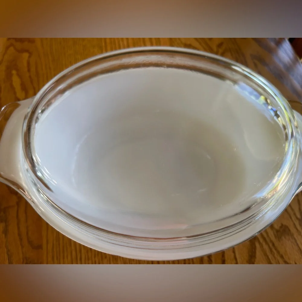 Vintage Anchor Hocking Fire King Oval 1.5 Qt #433 Casserole W/Lid Cornflower